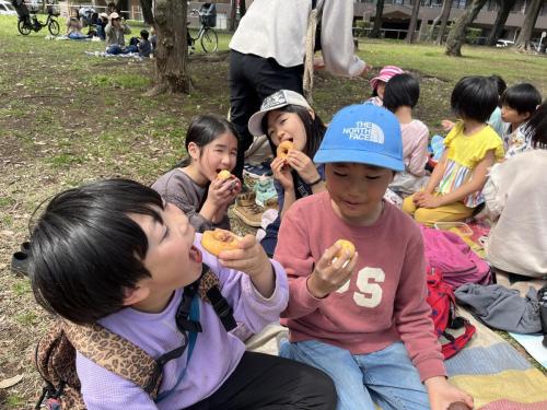外は気持ちいいね
